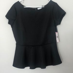 Black peplum top